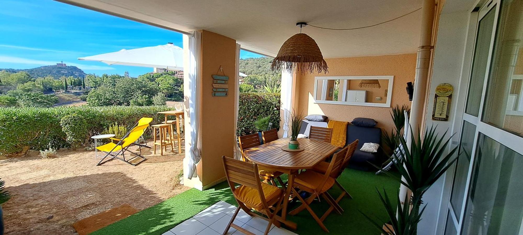 Dans Un Cadre D'Exception, Vue Mer Panoramique A Agay Cote D'Azur, Village Vacances Cap Esterel, T2 Avec Jardin, Golf, Climatisation, Wifi, 5 Piscines Saint-Raphaël Exterior foto